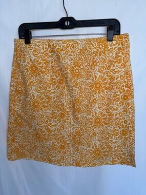 RipSkirt Wrap Skirt Tuscan Sunflower Yellow Floral Print, sz L, mini, no tags